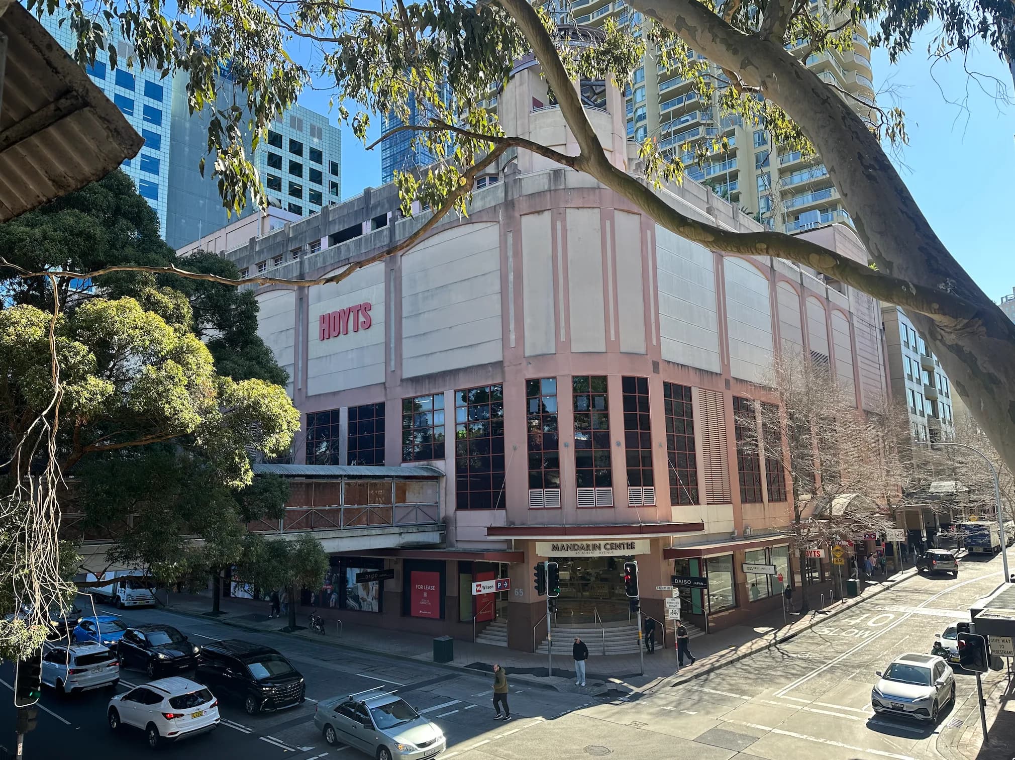 Mandarin Centre exterior on Albert Avenue, Chatswood