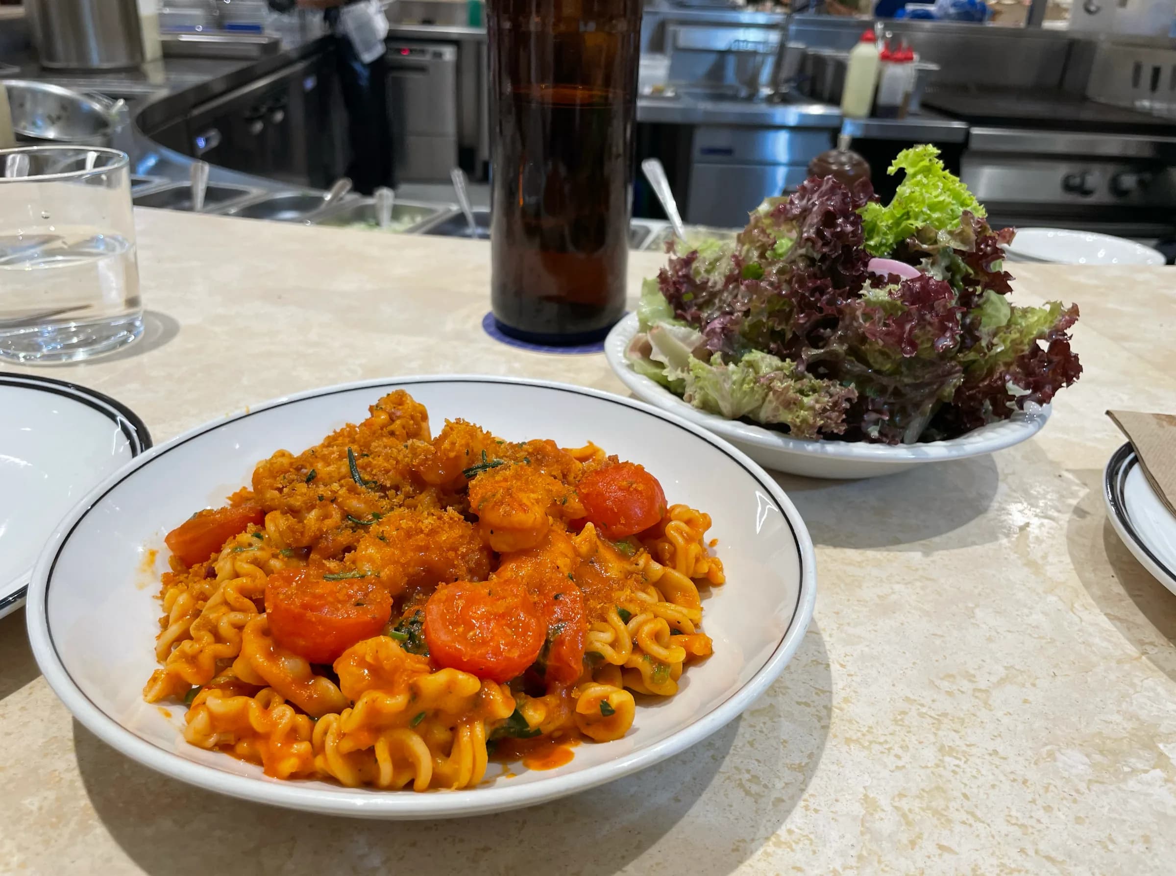 Squiggles of mafaldine with prawn and ‘nduja in Fabbrica Chatswood Chase