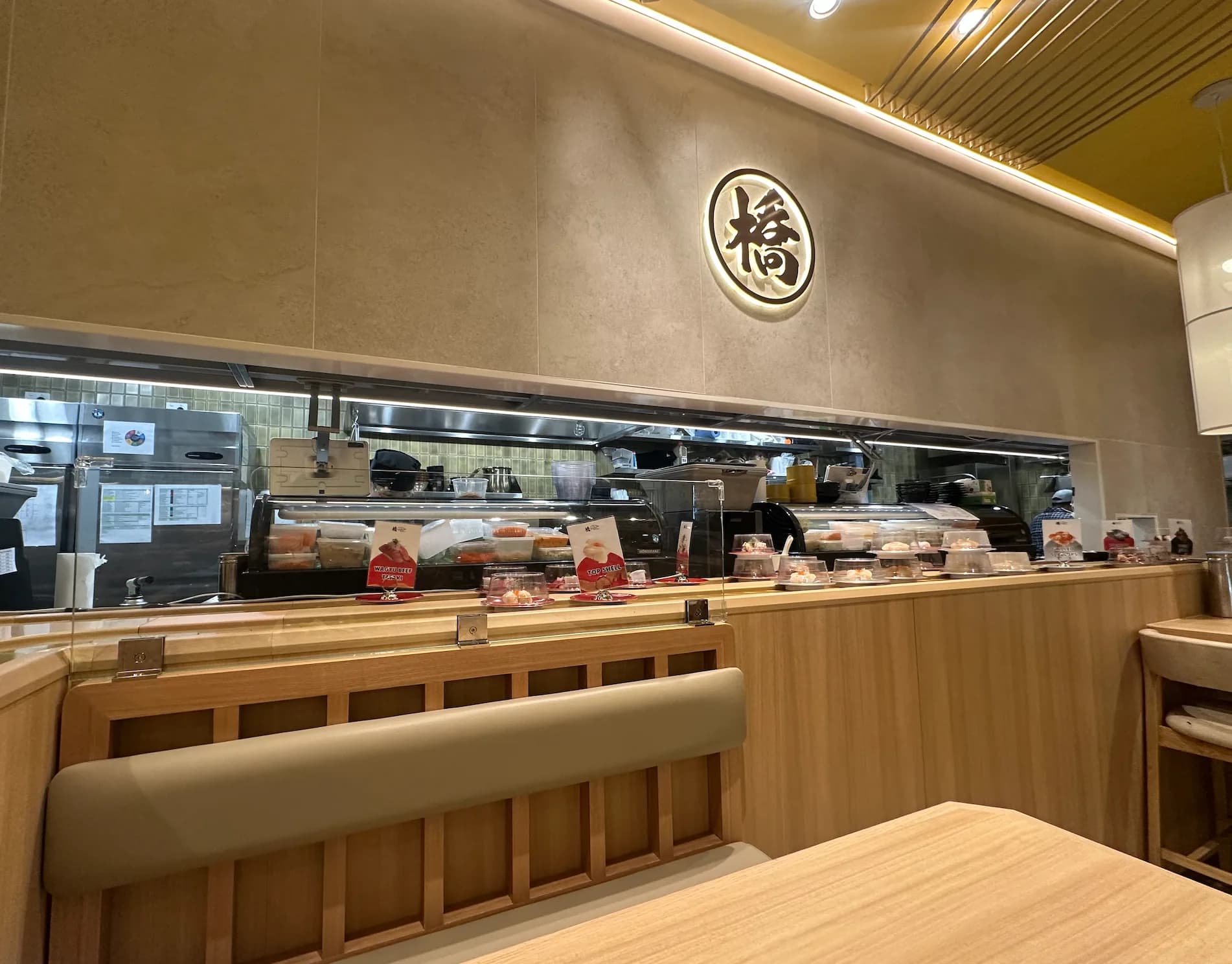 Sushi conveyor belt and counter seating at Hashi Hashi Chatswood