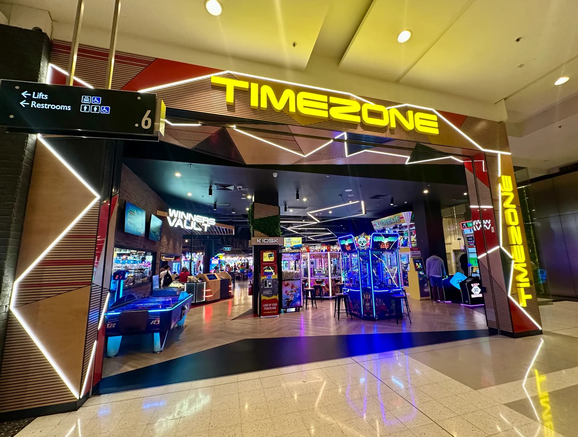 Timezone entrance at Westfield Chatswood