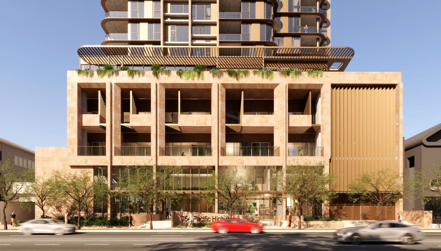 Seniors Housing Chatswood Pacific Hwy View render - BUCHAN