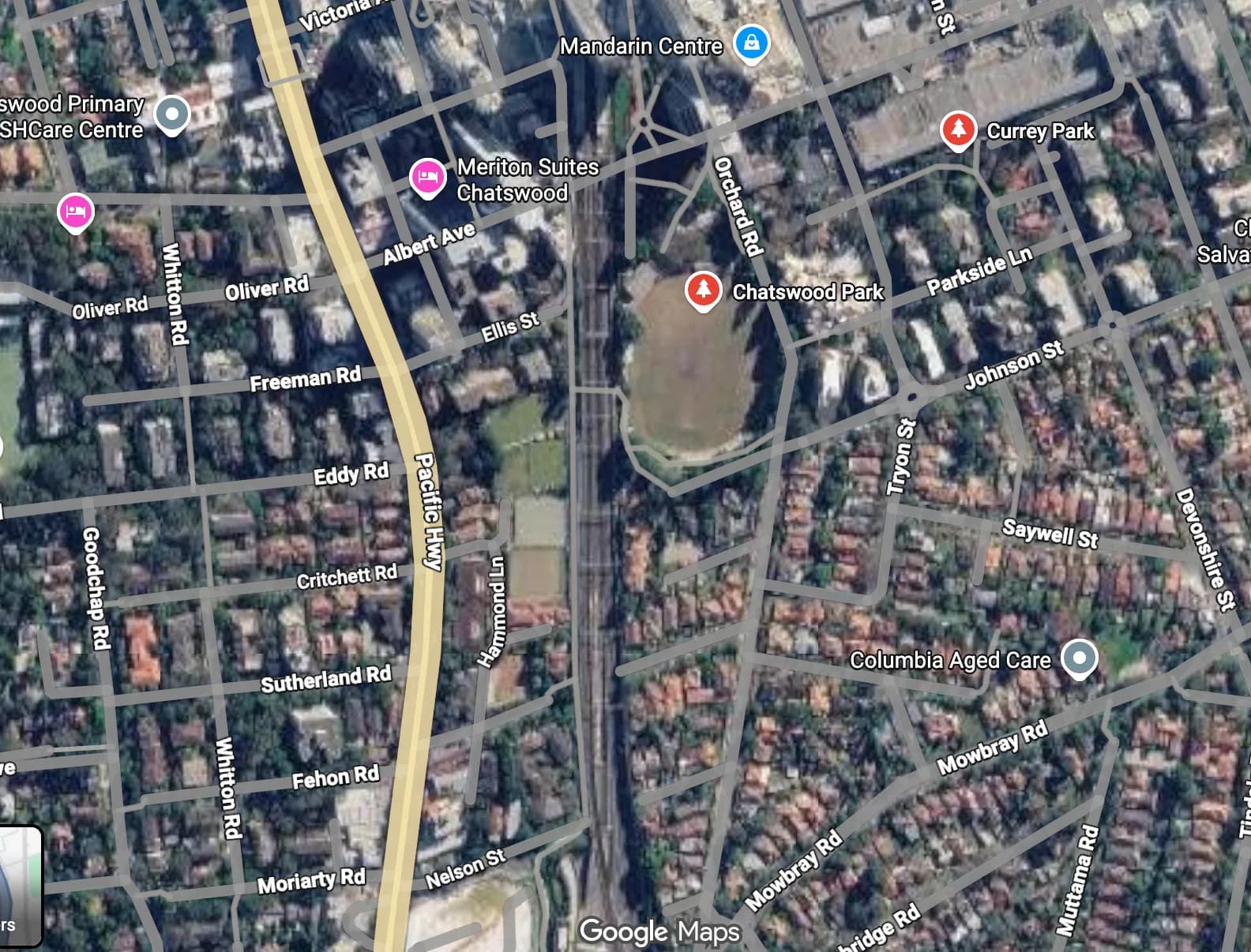 Chatswood South "her way" - Google map view